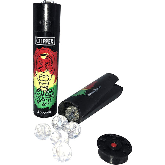 Clipper lighter stash container open showing hidden compartment