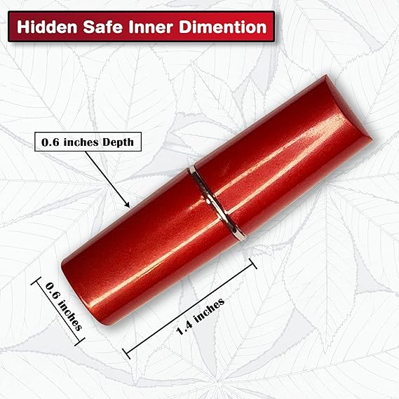 Realistic lipstick hidden safe detail view
