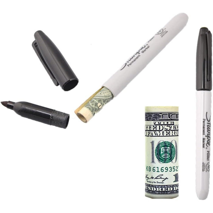 Permanent marker diversion safe with hidden stash compartment