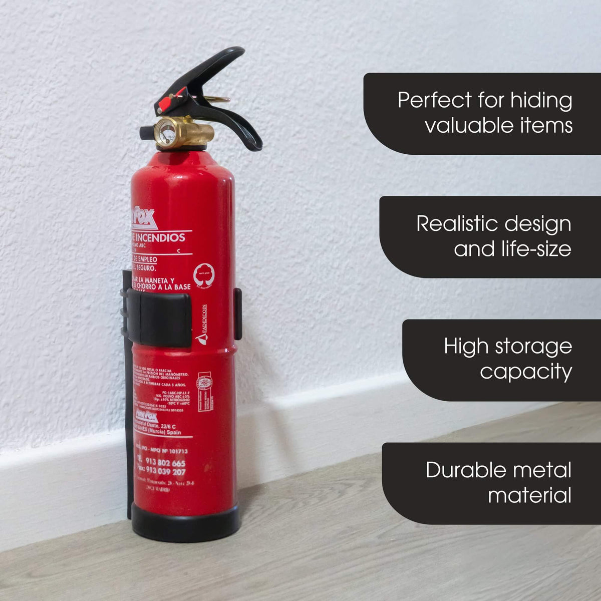 Fire extinguisher diversion safe for hiding cash and valuables