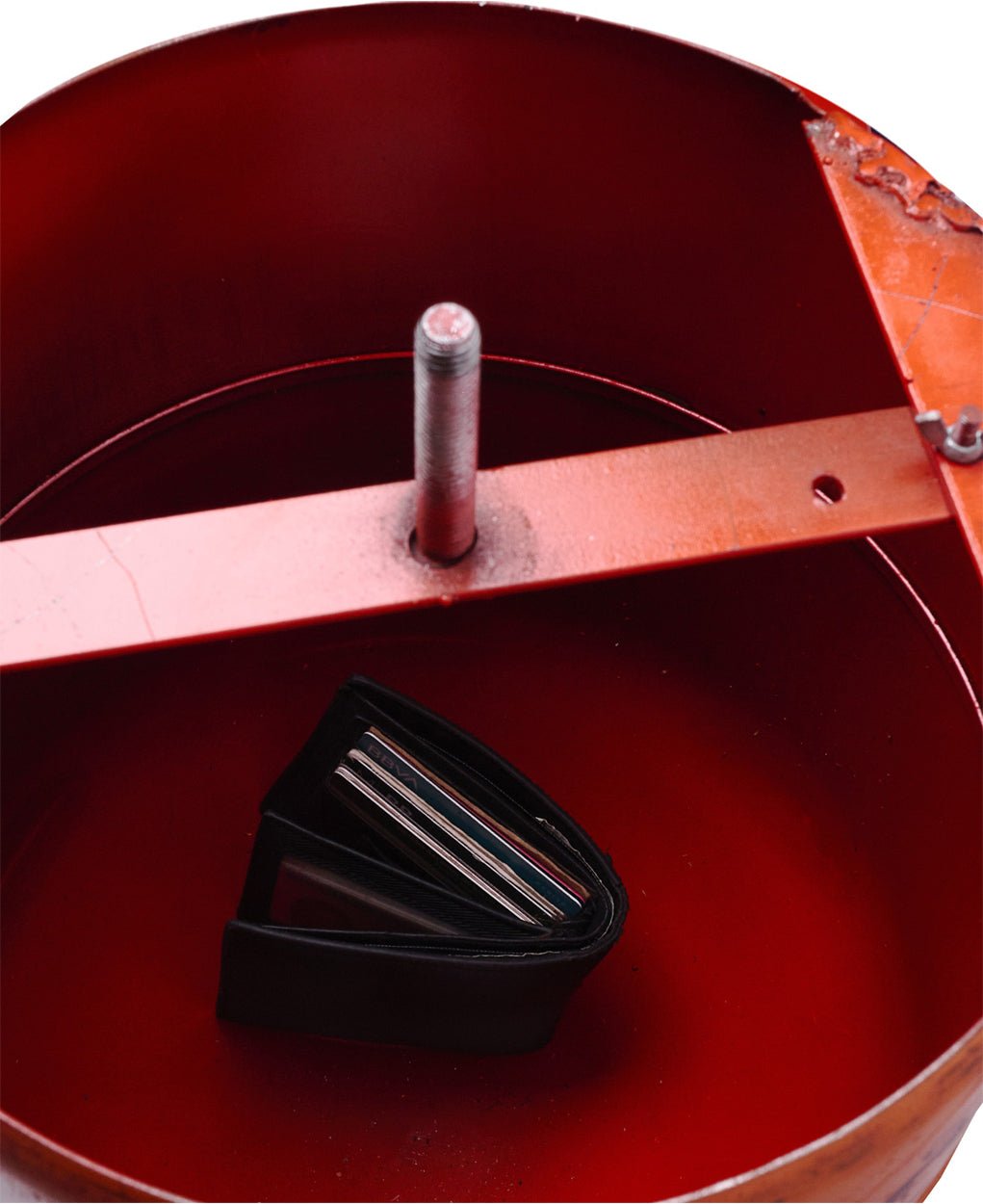 Butane bottle stash container open showing hidden compartment