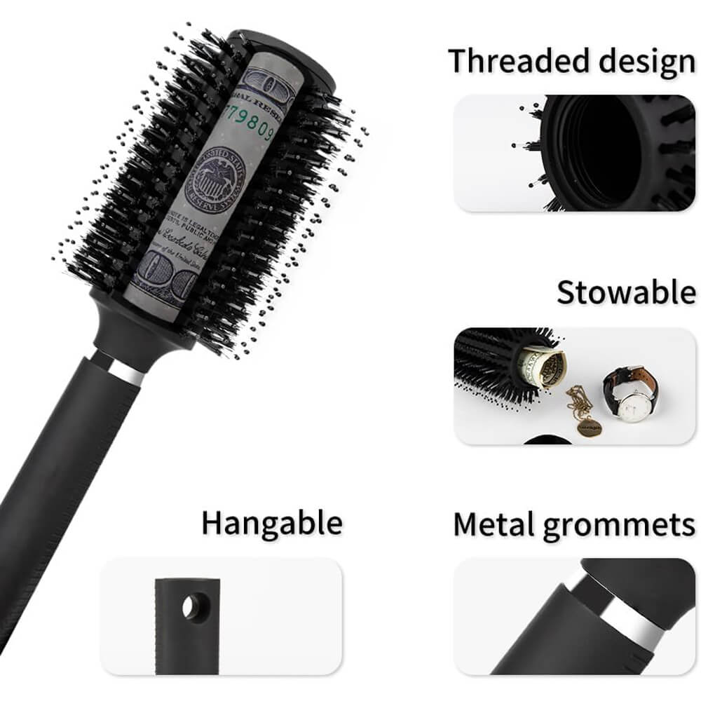 Hairbrush diversion safe for home or travel