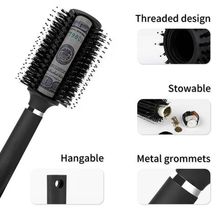 Hairbrush diversion safe for home or travel