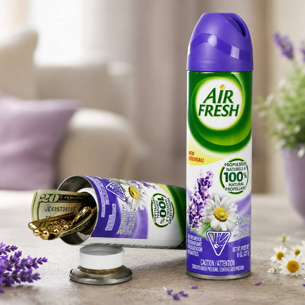 air freshener hidden compartment close-up