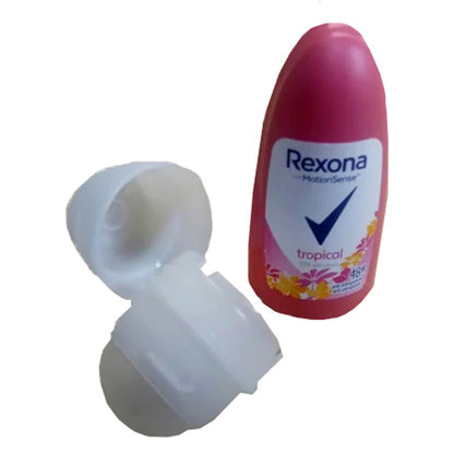 Roll-on deodorant stash container open showing hidden compartment