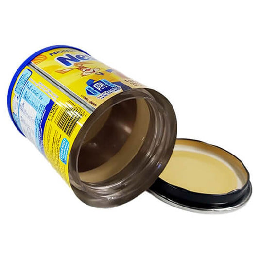 Cocoa powder jar stash container open showing hidden compartment