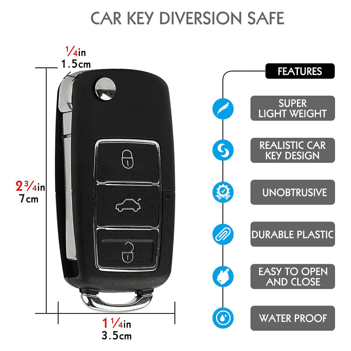 Car key stash box concealed storage interior