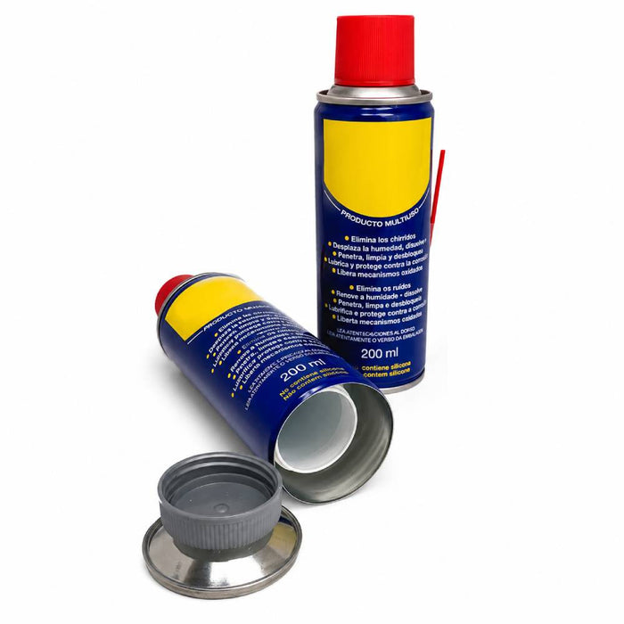 Caja fuerte camuflada de lata de aceite multiusos con compartimento oculto