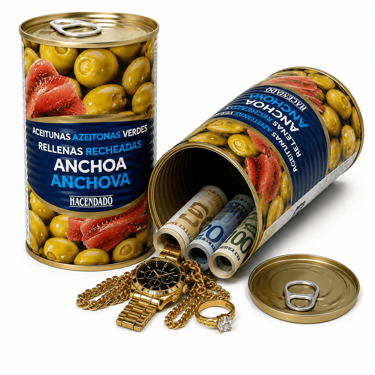 olive jar diversion safe open showing concealed storage