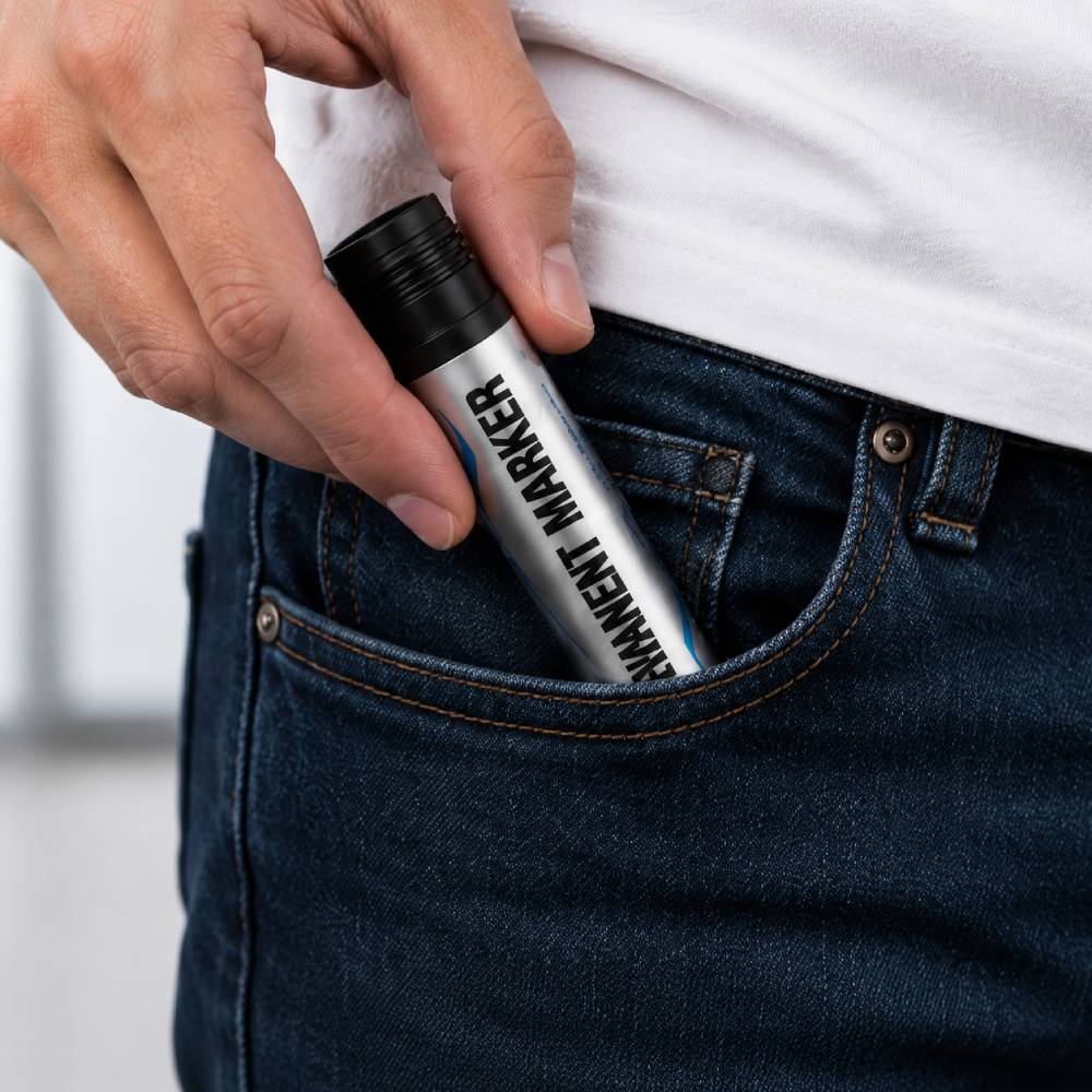 permanent marker hidden compartment close-up
