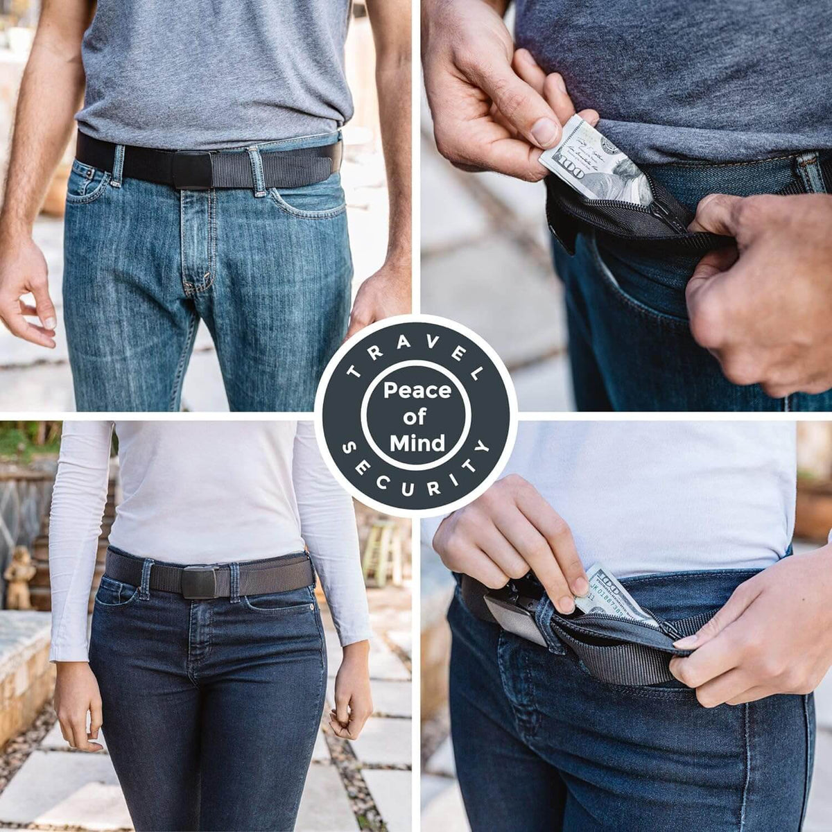 Hidden compartment money belt for travelers