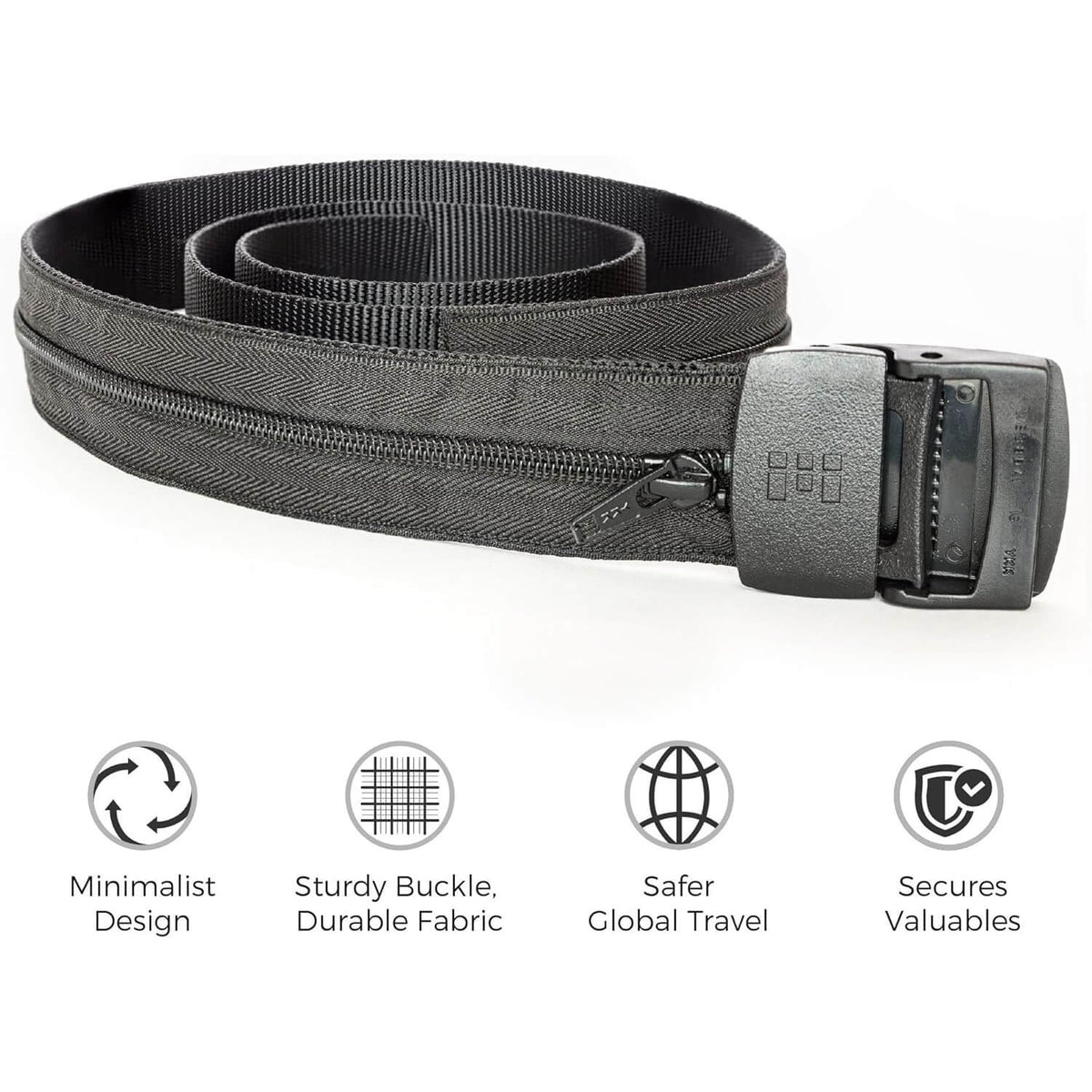 Money belt diversion safe zipper detail view