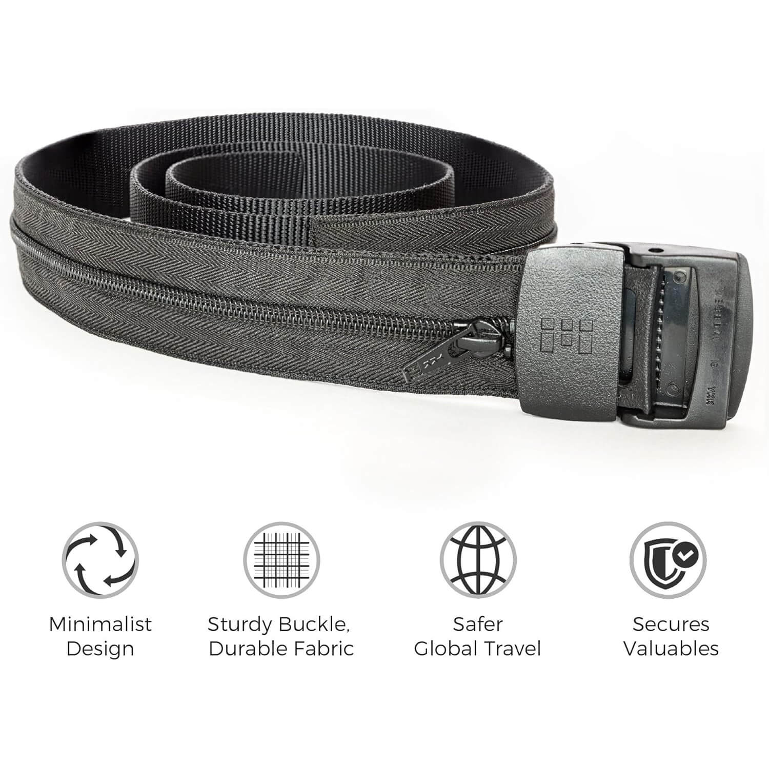 Money belt diversion safe zipper detail view
