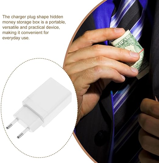 Charger stash container open showing hidden compartment