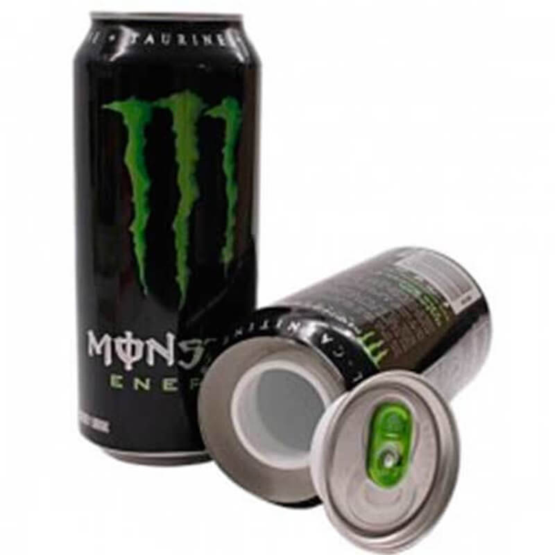 Monster can diversion safe for hiding valuables in plain sight