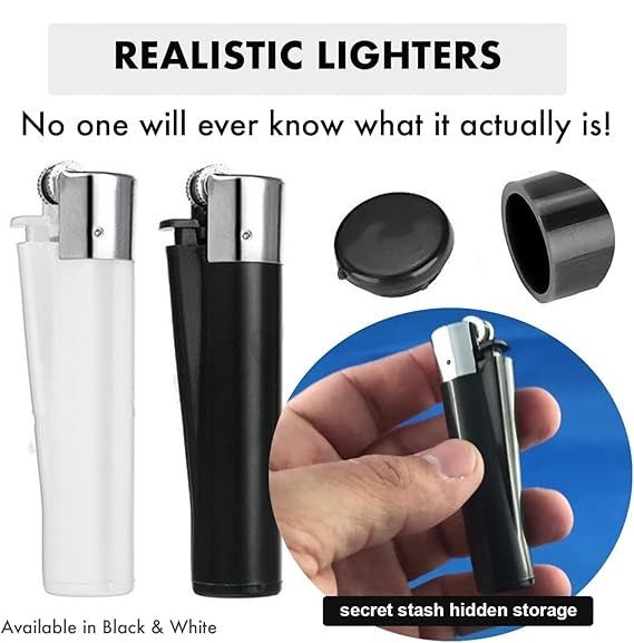 Realistic smooth lighter hidden safe detail view