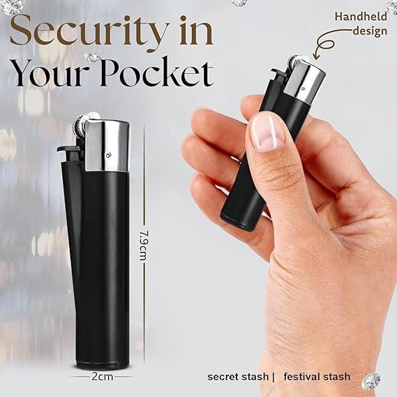 Smooth lighter stash container open showing hidden compartment