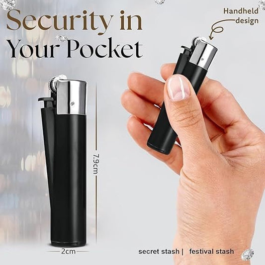 Smooth lighter stash container open showing hidden compartment