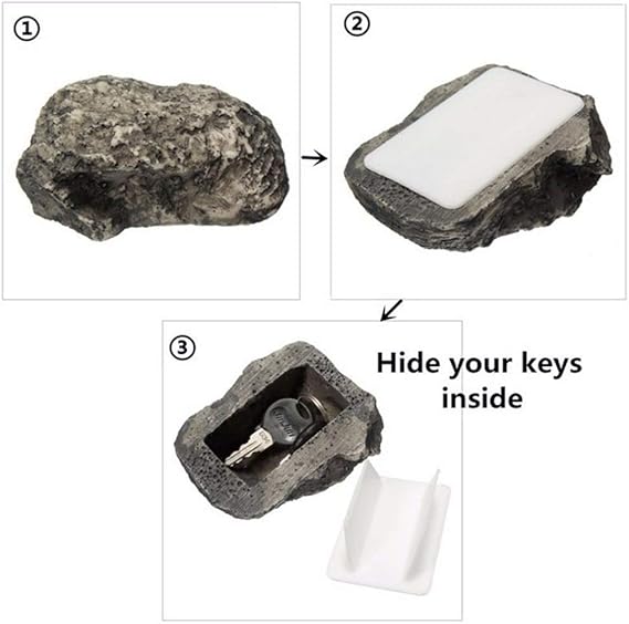 Rock diversion safe for the garden size reference