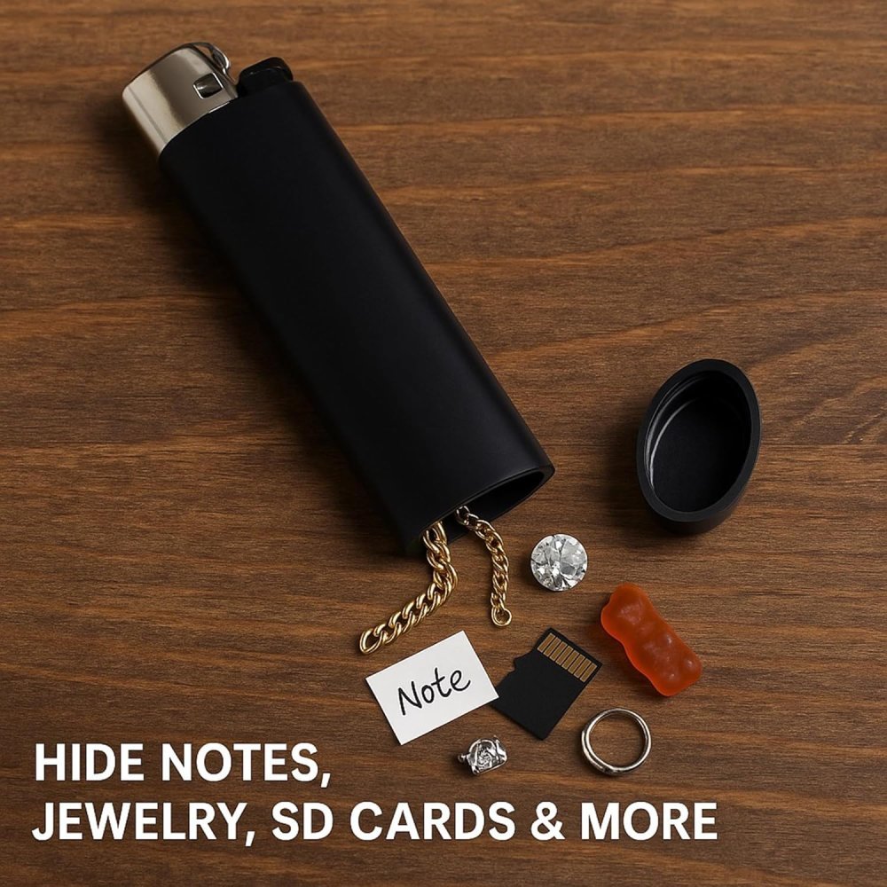 Realistic classic lighter hidden safe detail view