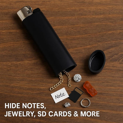 Realistic classic lighter hidden safe detail view