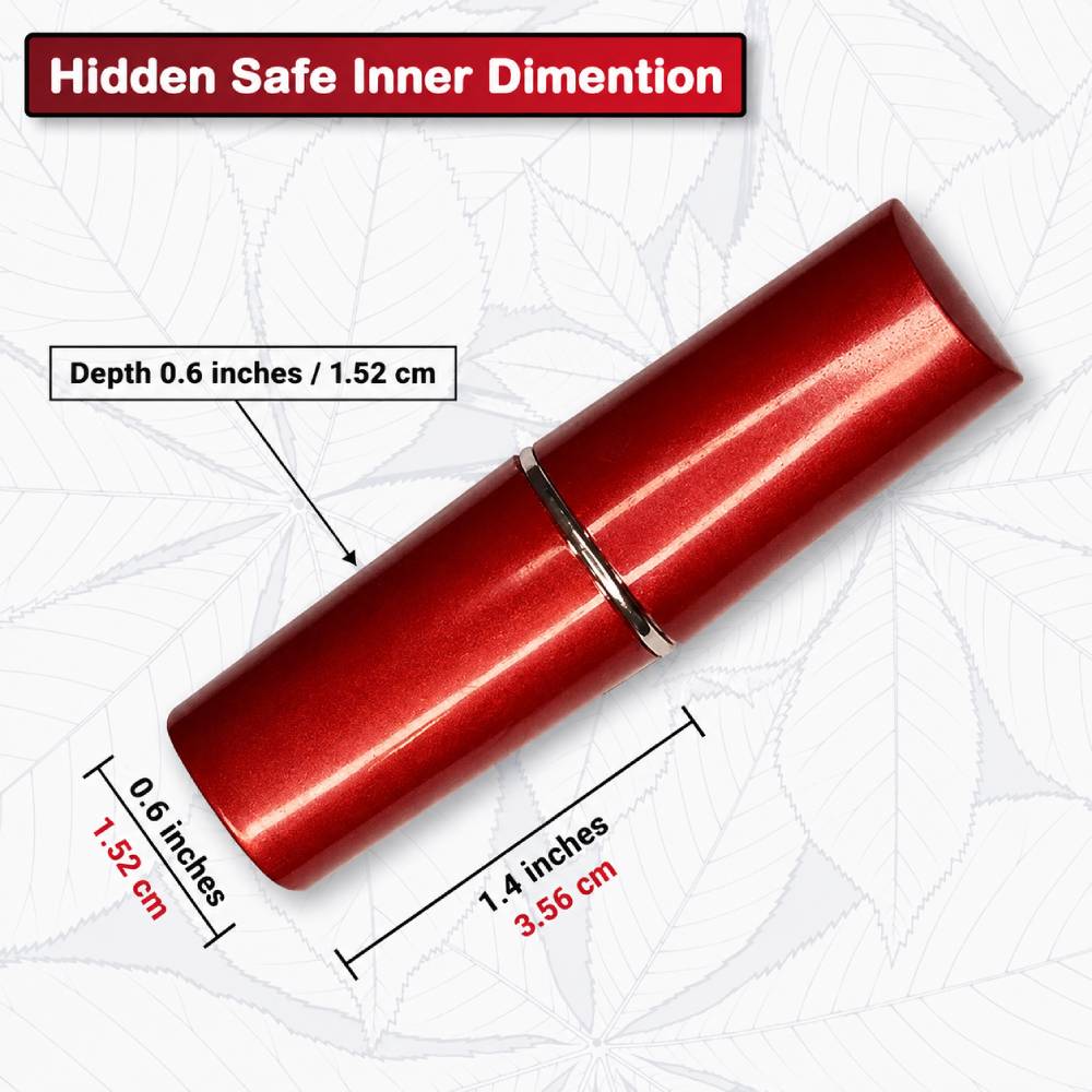 lipstick diversion safe open showing concealed storage