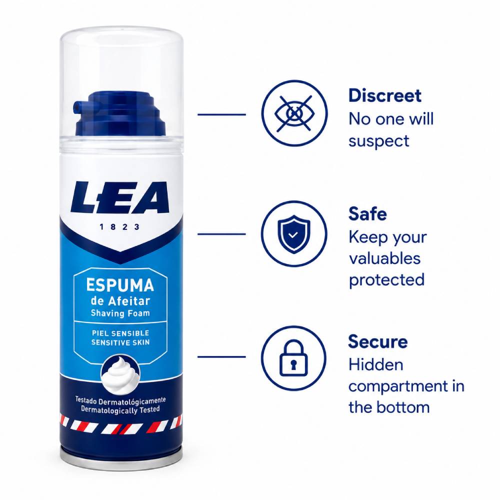 shaving foam can realistic diversion safe exterior