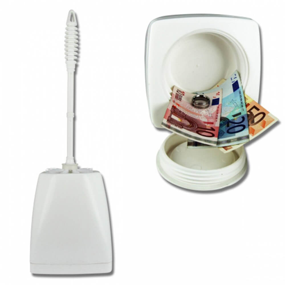 Toilet brush diversion safe with hidden stash compartment