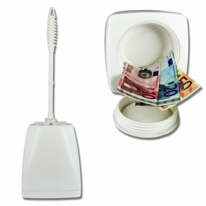 Toilet brush diversion safe with hidden stash compartment