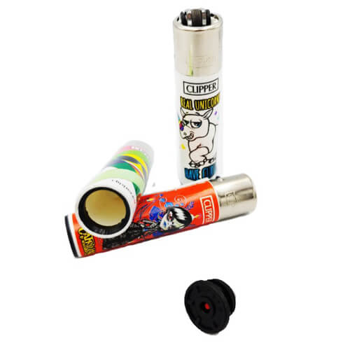 Clipper lighter diversion safe with hidden stash compartment